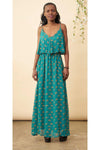Cherry Blossom Maxi Wrap in Royal Blue + Gold