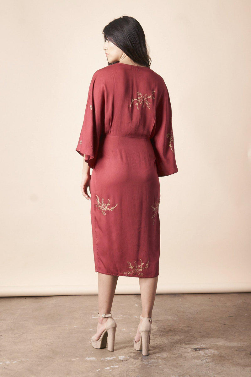 asos red kimono dress ASOS DESIGN kimono sleeve mini dress in bright red