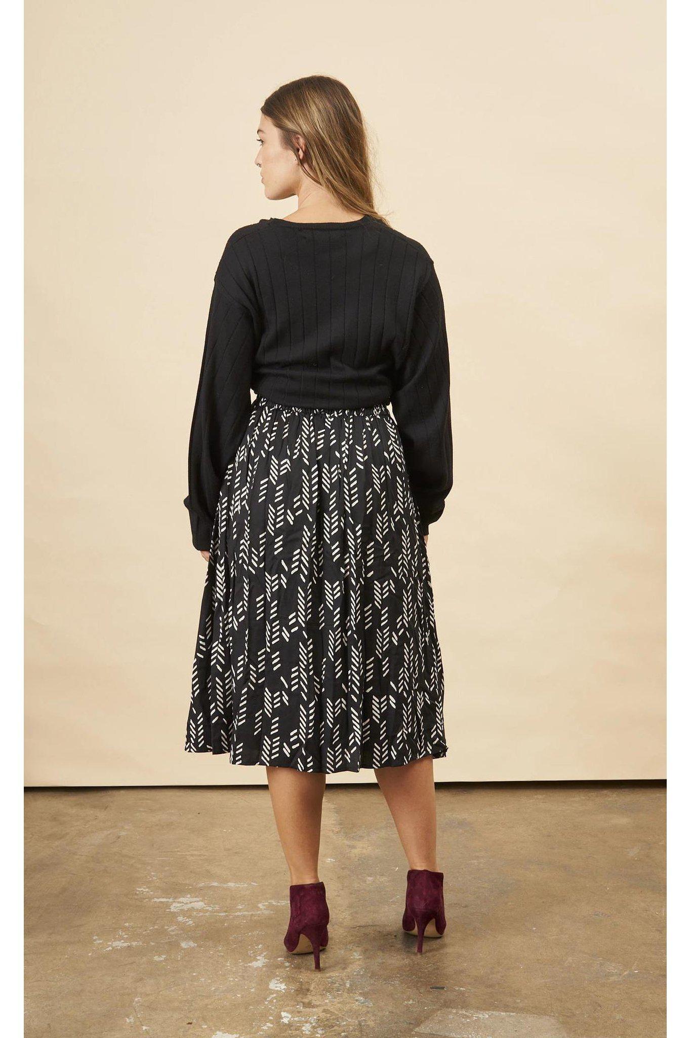 Feather pattern skirt hotsell