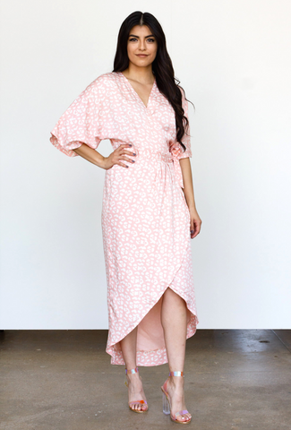 Cherry Blossom Maxi Wrap in Royal Blue + Gold