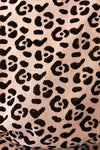 Leopard Maxi Wrap Dress in Blush + Black