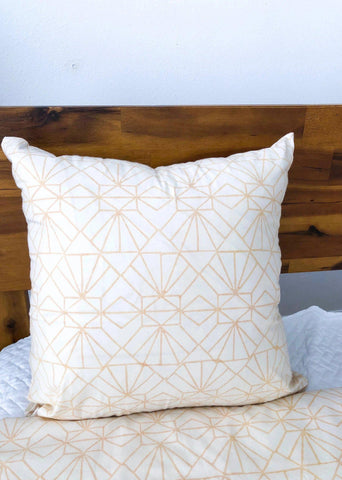 Organic Cotton Bedding Set in Art Deco/Baby Cacti Tan + Cream